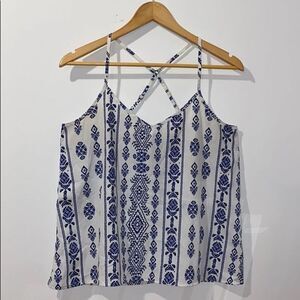 Hollister Blue Vintage Indian Tank Top Large